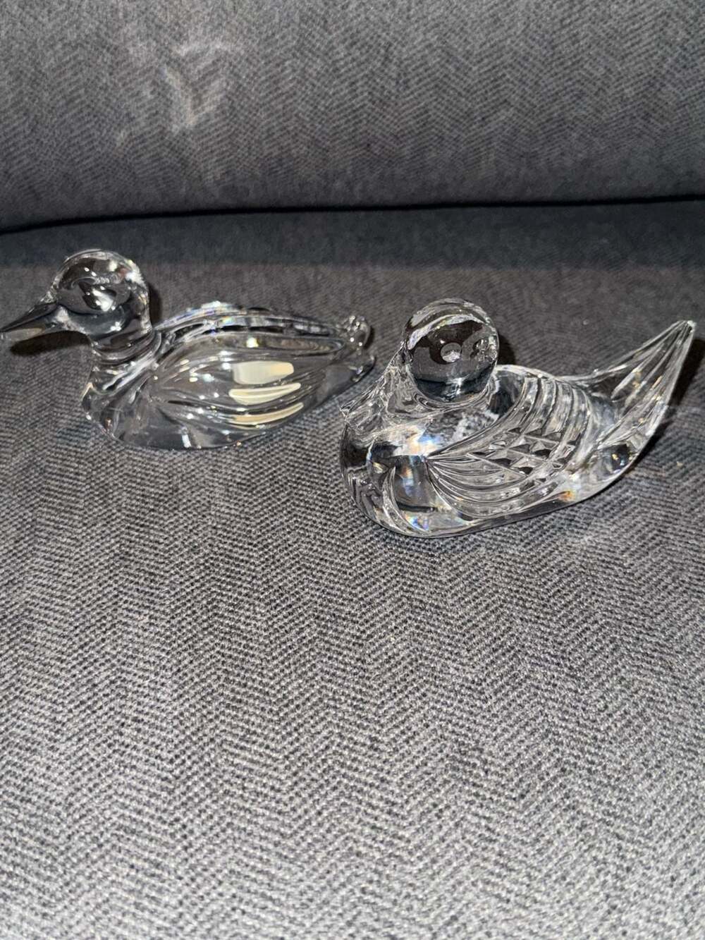 Princess House 24% Lead Crystal Duck Figurine Paperweight W. Germany